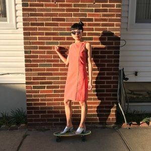 Opening Ceremony reversible palm tree coral dress